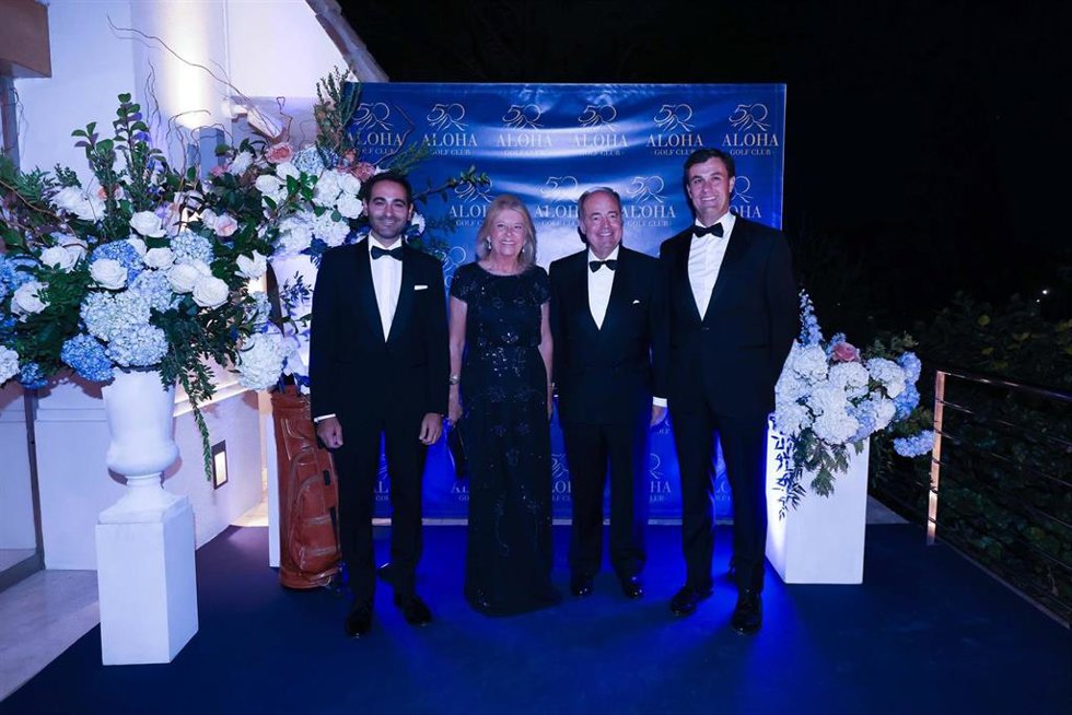 La alcaldesa de Marbella (Málaga), Ángeles Muñoz, en la cena con motivo del 50 aniversario del club de golf Aloha.