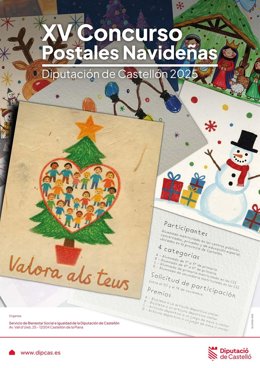 Diputación impulsa la creatividad de los escolares con una nueva edición del Concurso de Postales Navideñas