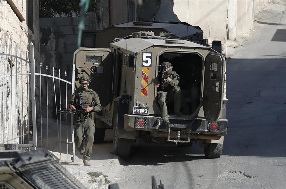 Militares israelíes en Yenín, Cisjordania