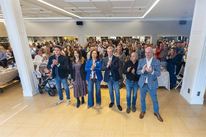 El presidente del PPdeG, Alfonso Rueda, en la tradicional pulpada de San Froilán organizada por el PP