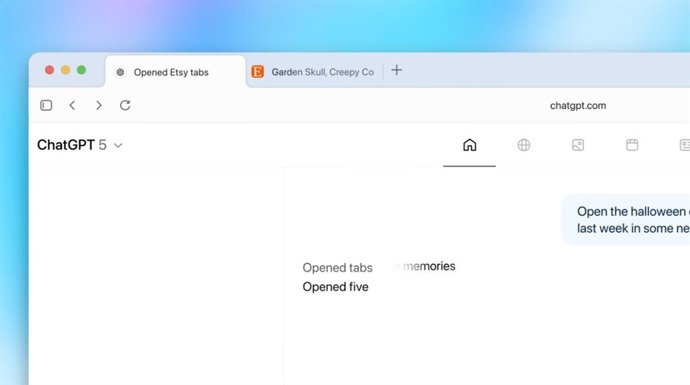 Recurso del navegador ChatGPT Atlas