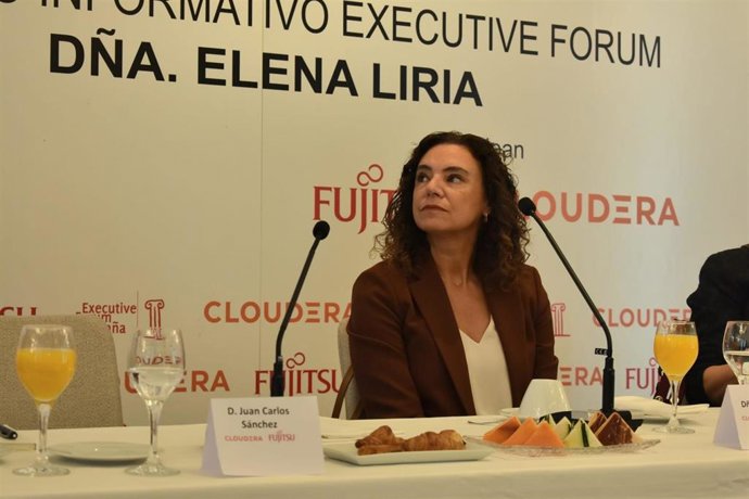 La consejera delegada de la Agencia para la Administración Digital de la Comunidad de Madrid, Elena Liria, durante un desayuno informativo organizado por Executive Forum.