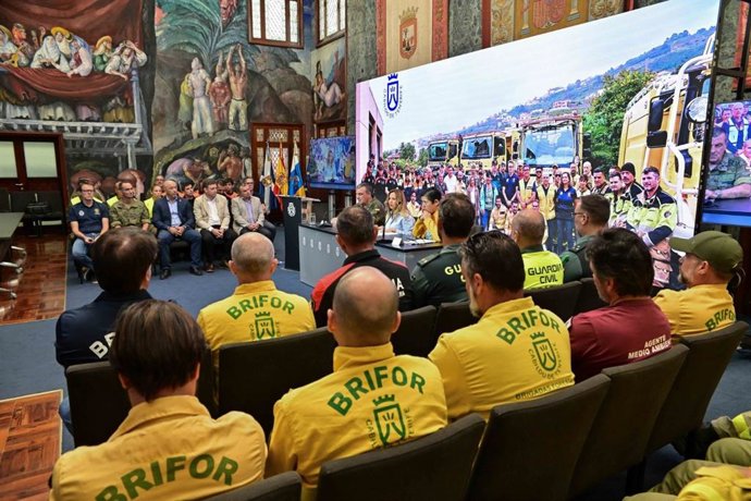 Rueda de prensa de balance del operativo antiincendios en Tenerife