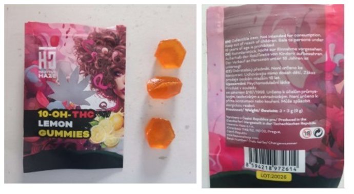 Alerta de canabinoides em dois produtos de confeitaria da República Tcheca