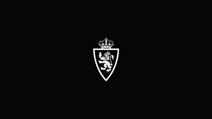 Escudeo del Real Zaragoza en blanco y negro.