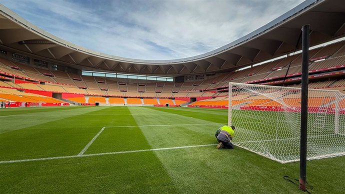 Archivo - Detalle del Estadio de la Cartuja, en foto de archivo.