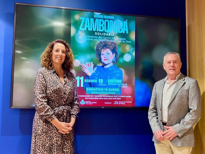 La vicepresidenta de Ciudadanía y Equilibrio territorial de la Diputación, Antonia Ledesma junto al director de los Centros San Juan de Dios de Málaga, José Luis Fuentes.