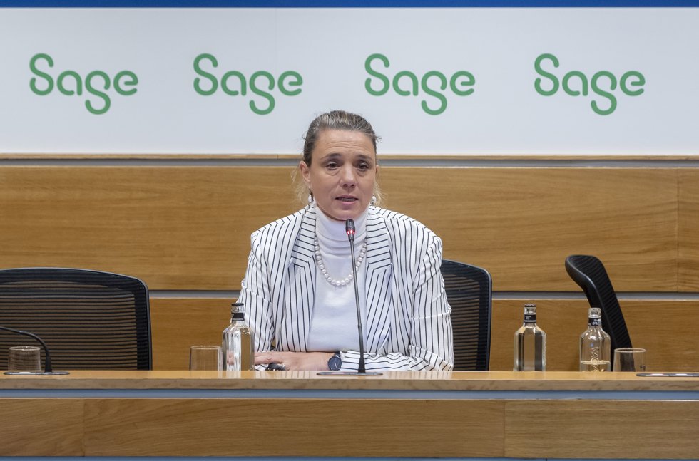 La presidenta de CEPYME, Ángela de Miguel Sanz, durante el Encuentro Informativo Unlocking growth.