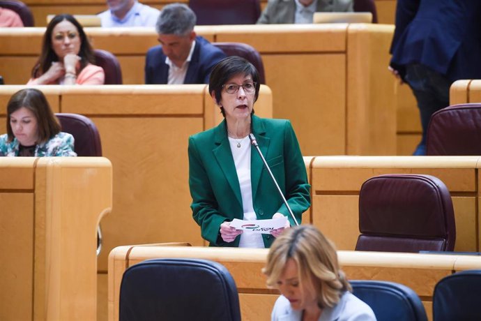 Archivo - La senadora del PNV, Estefanía Beltrán de Heredia, durante una sesión de control al Gobierno, en el Senado, a 4 de junio de 2024, en Madrid (España). 