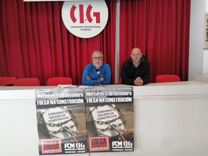 CIG convoca huelga general en la construcción el 5 noviembre para reclamar un "marco gallego"