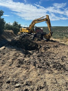 Obras en la A-6104, en Baeza (Jaén)