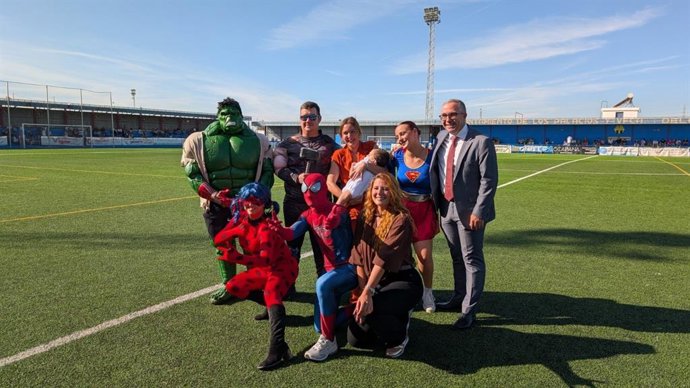 Encuentro en el Estadio Municipal de Los Palacios y Villafranca (Sevilla) en solidaridad con Martín