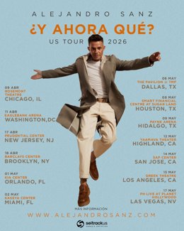 Alejandro Sanz dará 13 conciertos en Estados Unidos como parte de su gira mundial '¿Y ahora qué?'