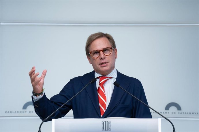 Archivo - El portavoz del grupo parlamentario de VOX en el Parlament, Joan Garriga (Archivo)