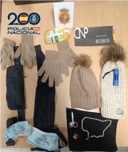 Materiales incautados.