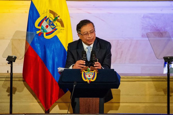Archivo - July 20, 2025, Bogota, Cundinamarca, Colombia: Colombian president Gustavo Petro talkes part during the installment of the 2025-2026 session period of the Colombian Congress, on July 20, 2025 in Bogota, Colombia.