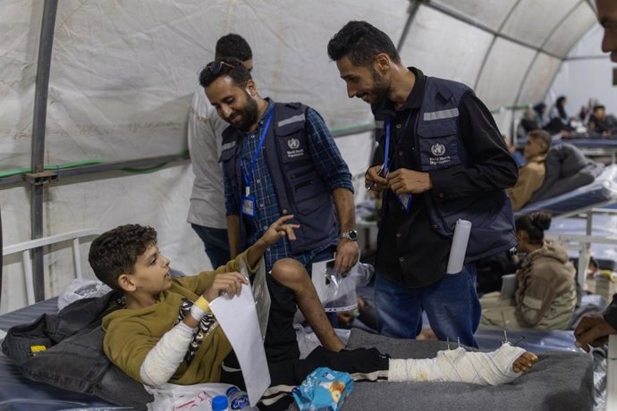 Evacuación de Gaza un menor palestino herido