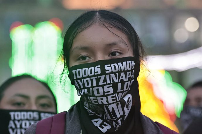 Archivo - September 26, 2025, Mexico, Cdmx, Mexico: In 2014, 43 students from the RAUL ISIDRO BURGOS Teachers' College in Ayotzinapa, Guerrero, were victims of enforced disappearance by local authorities, the military, and alleged drug traffickers. Today 
