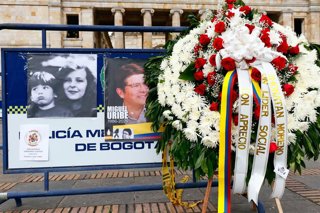 Archivo - Funeral del político colombiano Miguel Uribe