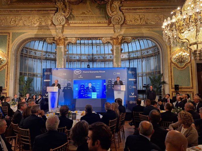 El vicesecretario de Economía y Desarrollo Sostenible del Partido Popular, Alberto Nadal, durante su intervención en 'New Economy Forum'.