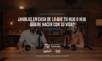 Captura del vídeo de BBVA y Fad Juventud para acompañar a los hijos en las decisiones académicas.
