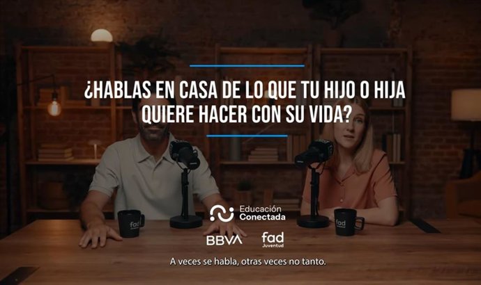 Captura del vídeo de BBVA y Fad Juventud para acompañar a los hijos en las decisiones académicas.