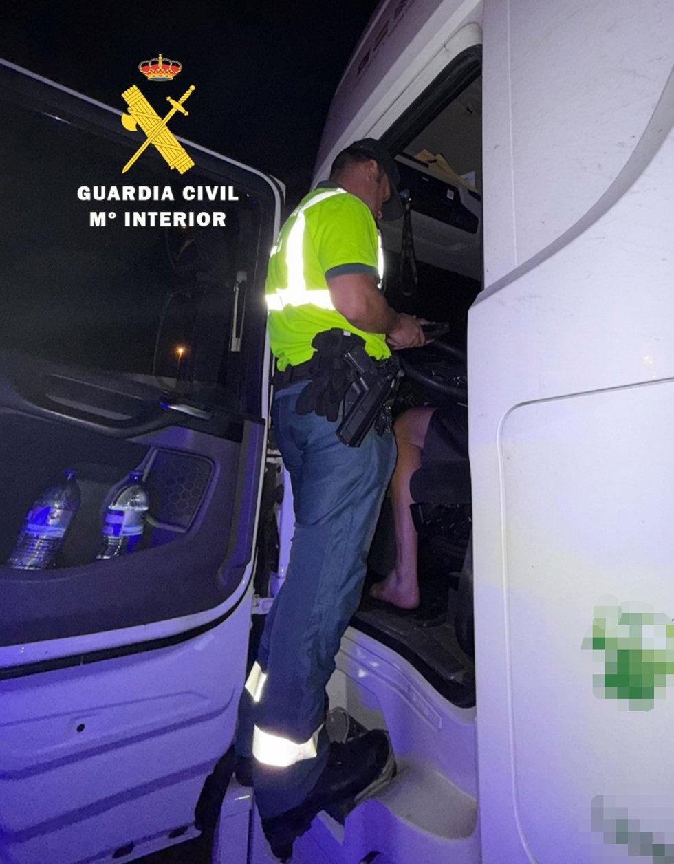 Imagen de la inspección de un camión.