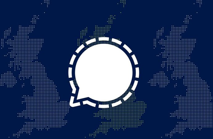 El logo de la red social Signal.