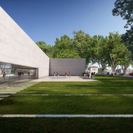 El Centro de Interpretación de la Pelota Vasca en Pamplona estará inspirado en un frontón.