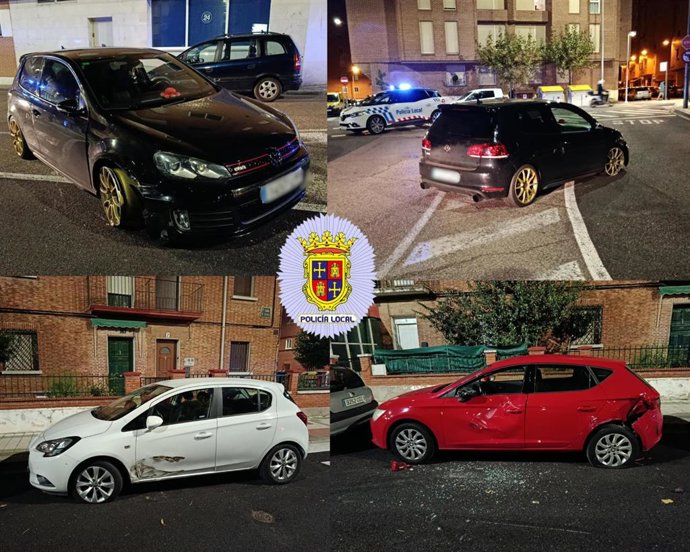 Estado del vehículo del conductor ebrio y de los otros turismos contra los que colisionó.