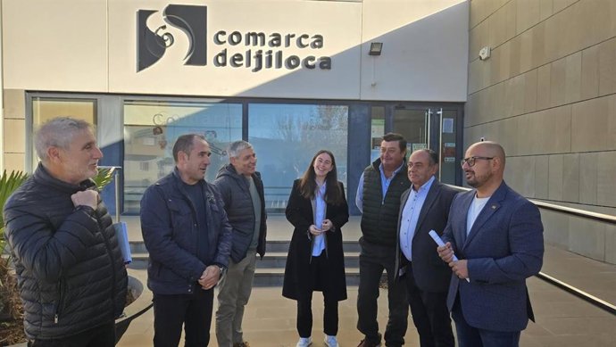 El presidente del PAR, Alberto Izquierdo, en la sede de la Comarca del Jiloca.