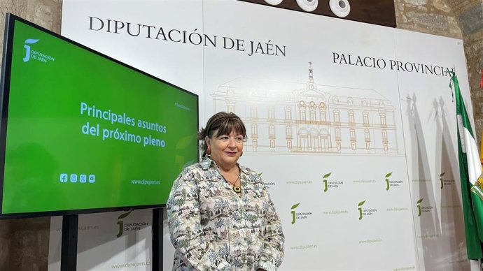 Pilar Parra presenta los principales asuntos del próximo pleno de la Diputación.