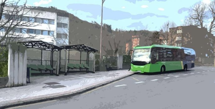 Lugar donde se ubicará el intercambiador del hospital Valle del Nalón.