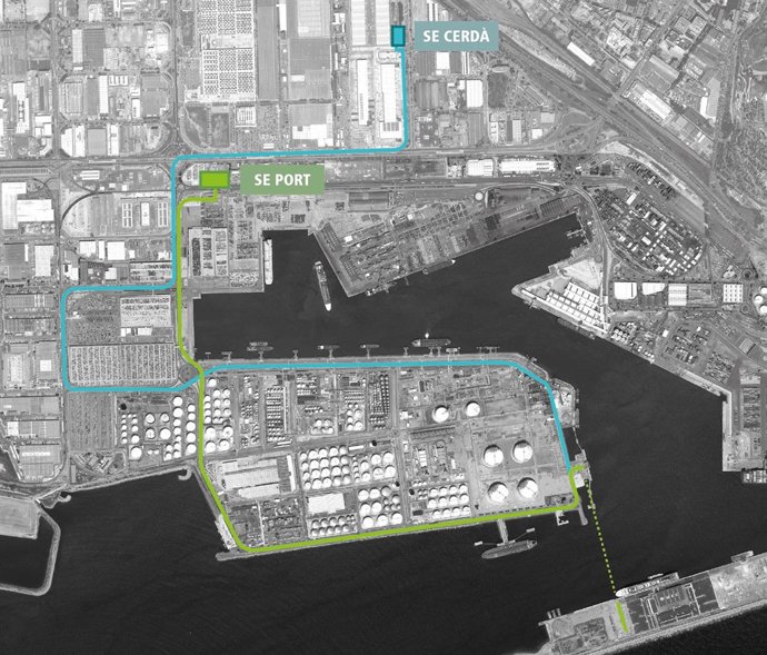 Plànol que mostra les noves línies elèctriques
