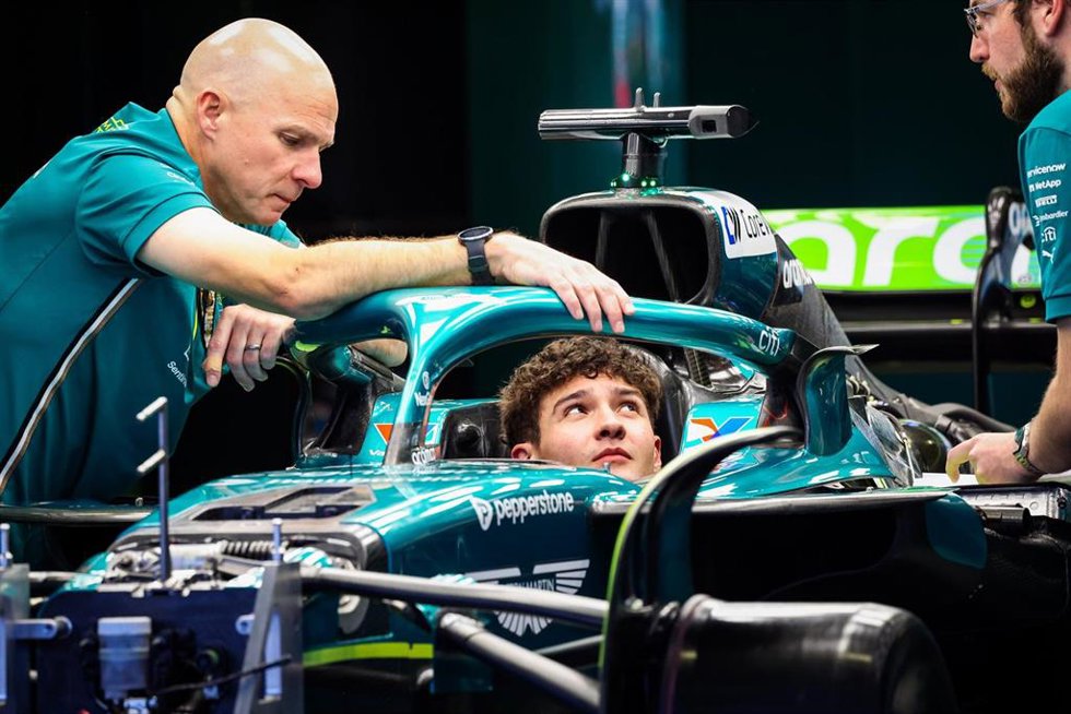 El piloto estadounidense Jak Crawford (Aston Martin), en el GP de México 2025.
