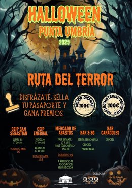 Carel de las actividades de Halloween en Punta Umbría (Huelva).