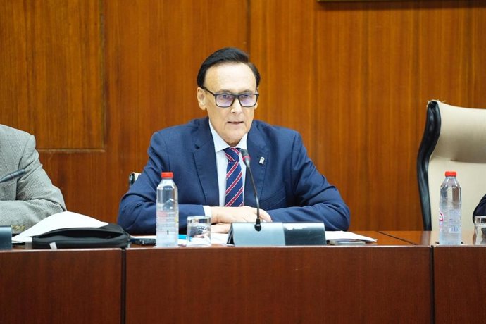 El consejero de Universidad, Investigación e Innovación, José Carlos Gómez Villamandos, en comisión parlamentaria.