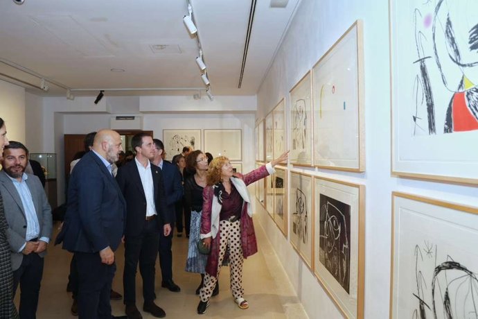 Acto de inauguración de la exposición 'Joan Miró i el despertar de l’art contemporani a Mallorca. Miró i Pelaires 1969-1983'.
