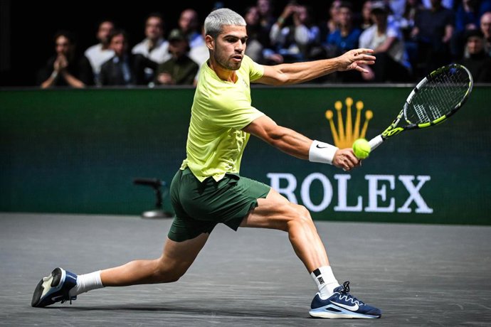 Carlos Alcaraz, durante un partido.