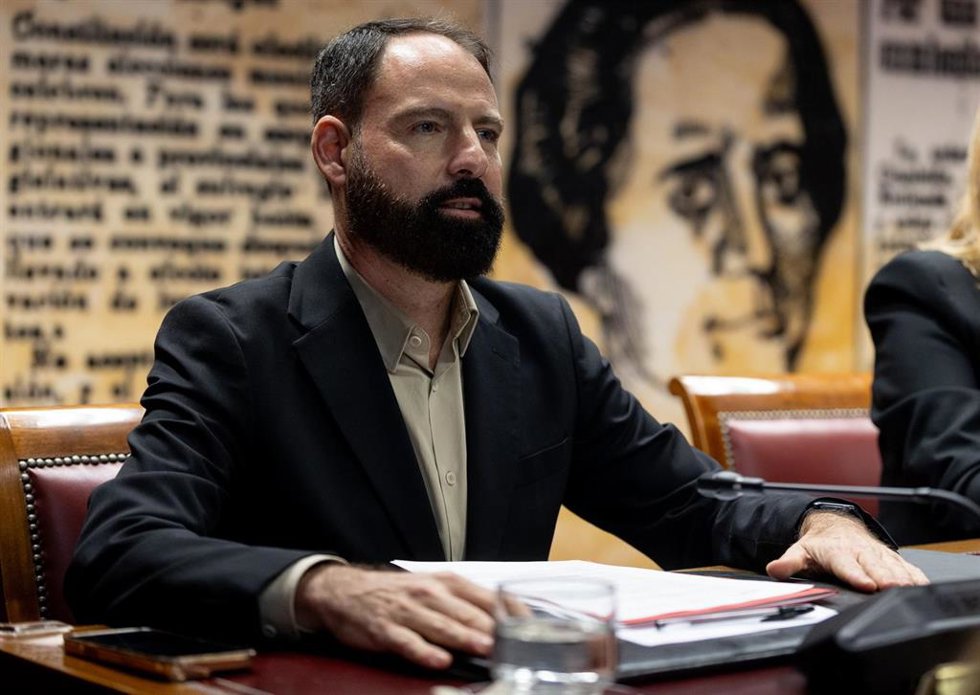El exgerente del Partido Socialista Obrero Español (PSOE) y Presidente de ENUSA, Mariano Moreno Pavón, comparece ante la comisión sobre el caso Koldo, en el Senado, a 23 de octubre de 2025, en Madrid (España). 