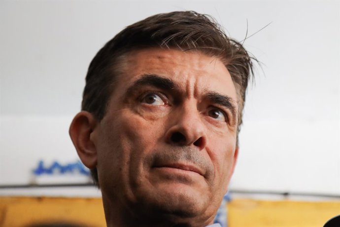 October 19, 2025, La Paz, La Paz, Bolivia: Center-right senator and presidential candidate for the Christian Democratic Party (PDC), Rodrigo Paz, speaks during a press conference amid Bolivias presidential runoff election.