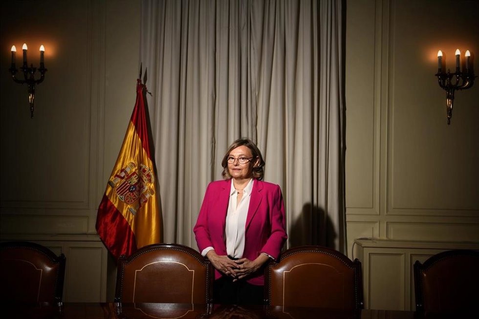 Archivo - La presidenta del Observatorio contra la Violencia Doméstica y de Género del CGPJ, Esther Erice, posa para Europa Press, en la sede del Consejo General del Poder Judicial (CGPJ), a 20 de diciembre de 2024, en Madrid (España).