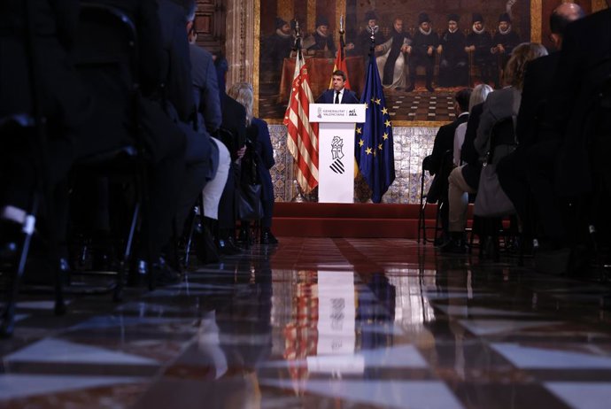 Declaració institucional del 'president' de la Generalitat, Carlos Mazón, en l'aniversari del dia de la dana