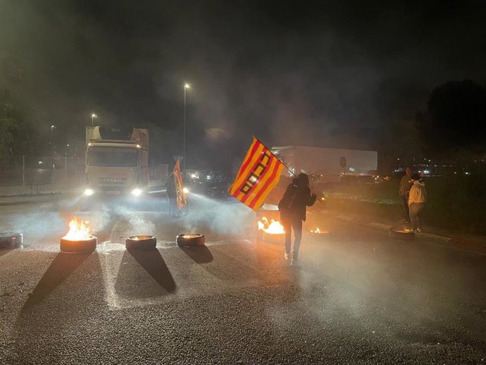 La primera jornada de vaga del metall a Barcelona