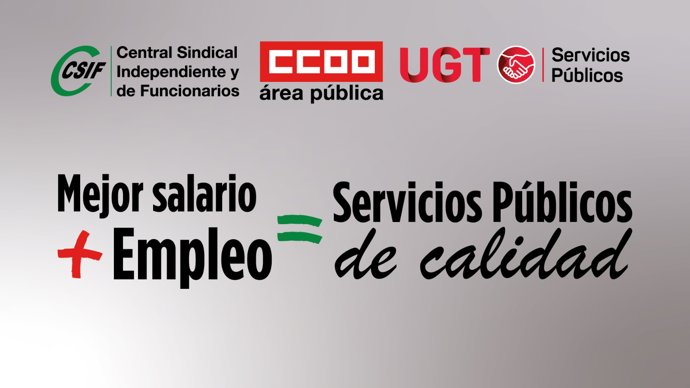Concentración Estatal de CSIF, CCOO y UGT por el bloqueo de la negociación colectiva