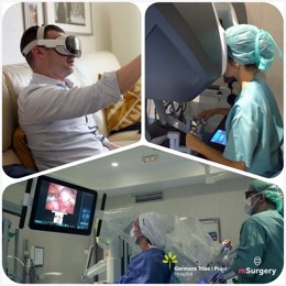 El Hospital Germans Trias, pionero en Europa por una cirugía robótica de urgencia con ayuda remota