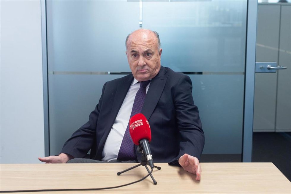 El juez jubilado Manuel García Castellón, durante una entrevista con Europa Press por la publicación de su libro 'Habla, para que se conozca'.