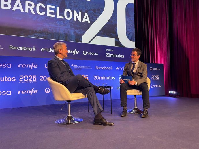 Collboni en l'acte '25 anys de Barcelona' de 20minutos