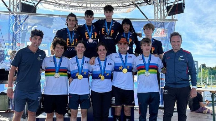 Archivo - La selección española que participó en el Europeo de Trial en septiembre.