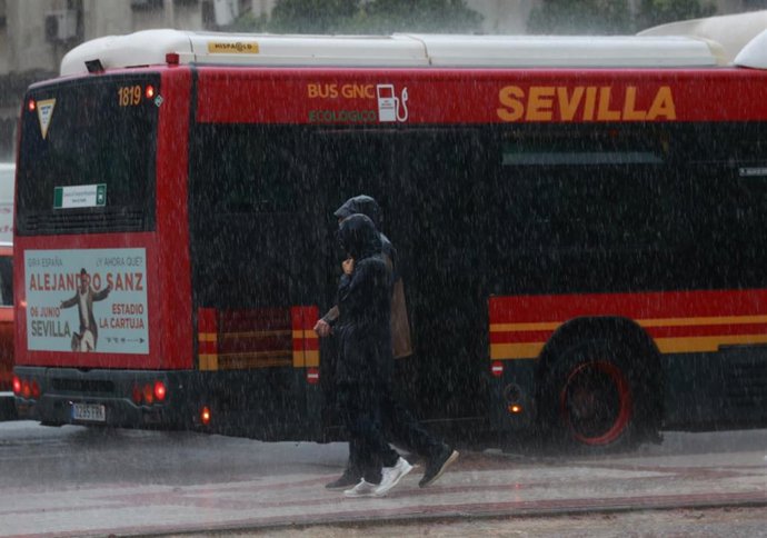 Sevila durante las lluvias de este miércoles 29 de octubre de 2025